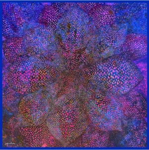 Pembe Lotus %100 İpek Eşarp