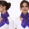 Pembe Lotus %100 İpek Eşarp