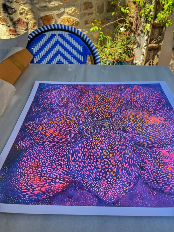 WhatsApp Image 2026-07-17 at 18.30.29 (1) Pembe Lotus, seligrafi baskı, 50-51 cm, imzalı, limitli baskı 2026